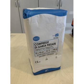 Compresse di garza piegate 10x10cm 100pz